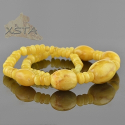 Plums olive amber necklace for adults